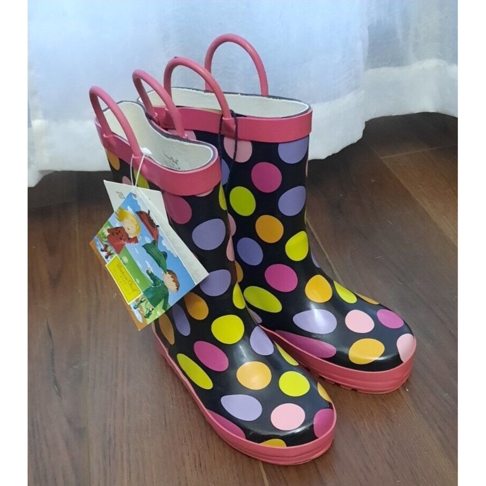 Western Chief Girls Rainboots Polka Dot Size 11 12 New With Tags